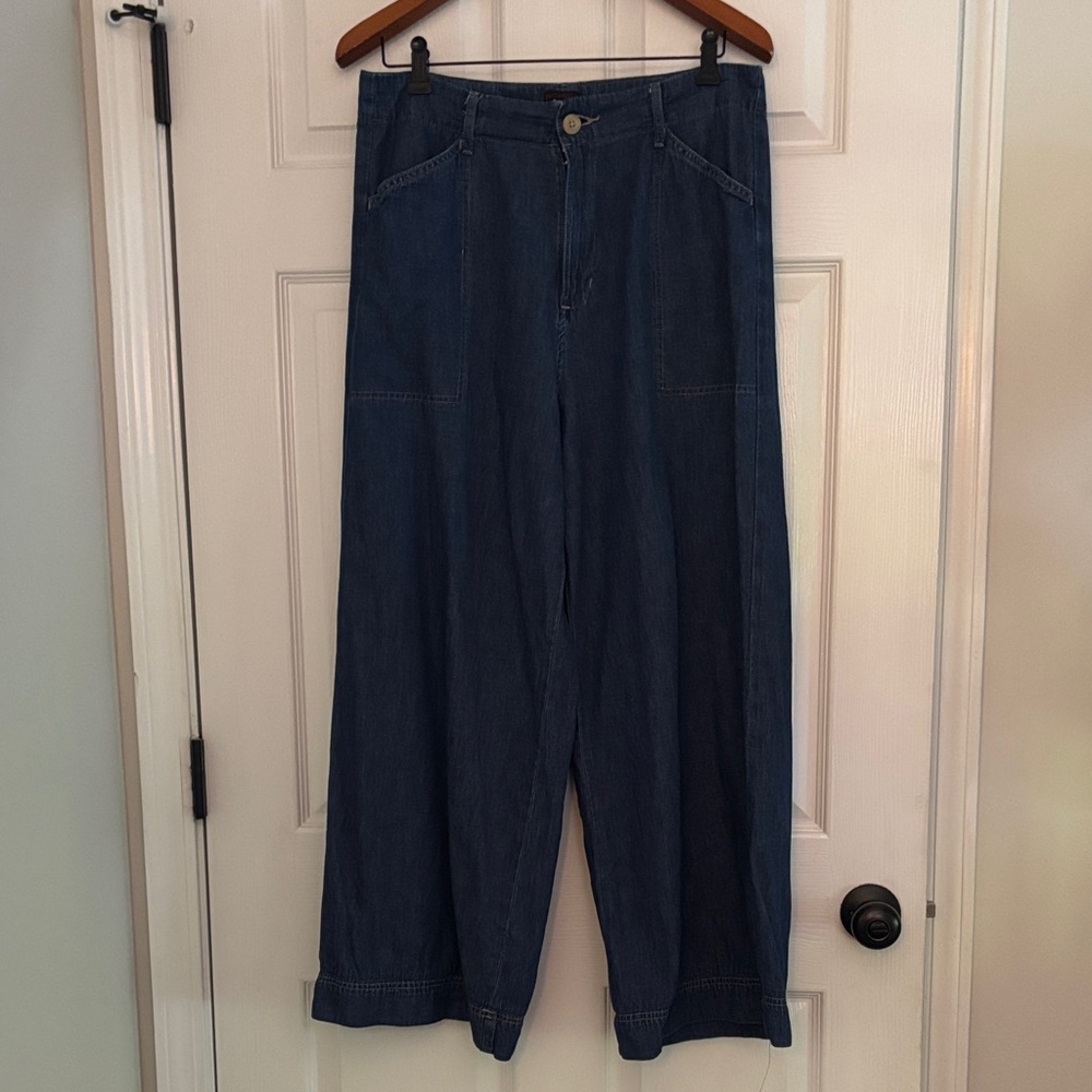 Lee Dark Blue Wide Leg Women's Jeans